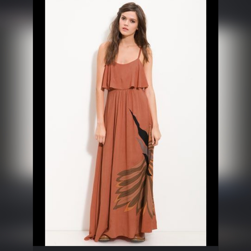 Free People Flock of Birds Maxi Dress Size XS